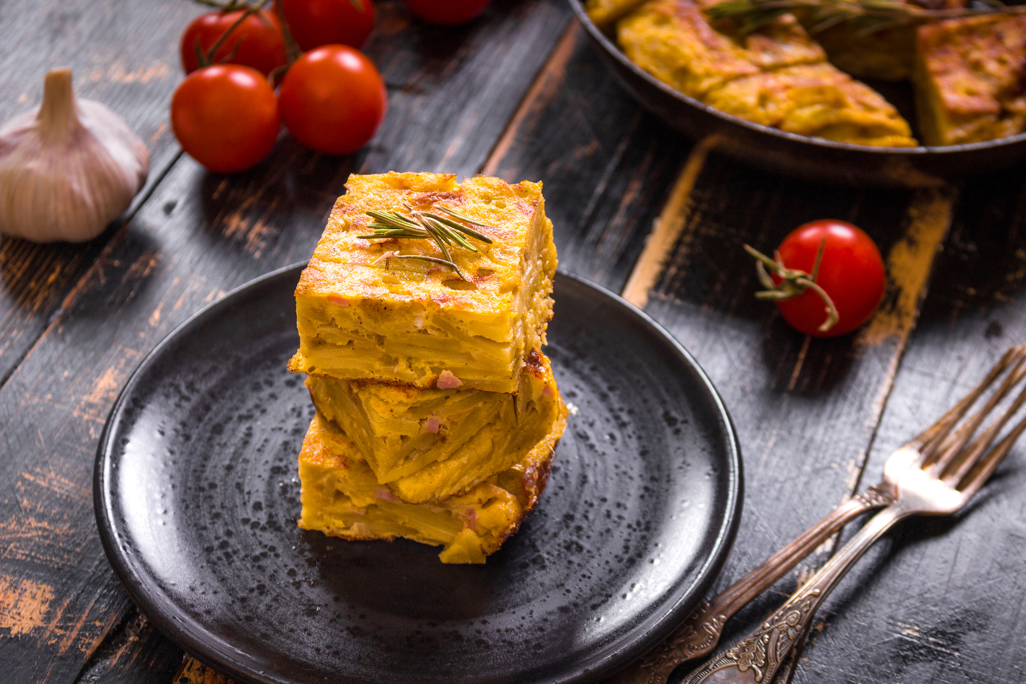 Рецепт: Картофельный Омлет (Tortilla de patatas)